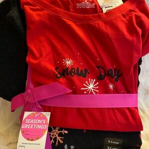 Tango Red Snow Day 3pc Pajama Set
